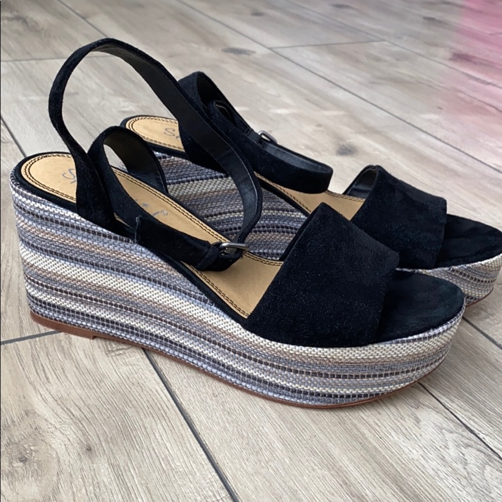 Splendid Women’s Leather Wedge Platform Sandals